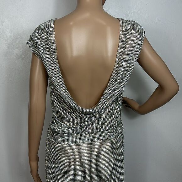 Jovani Short and Cocktail Jacqueline Special Occasion Dress In Silver Size 6 - Picture 8 of 15